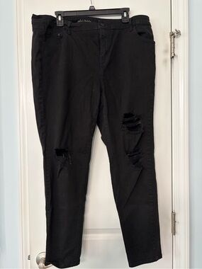 wild fable Black Jeans with Green Brand Tab